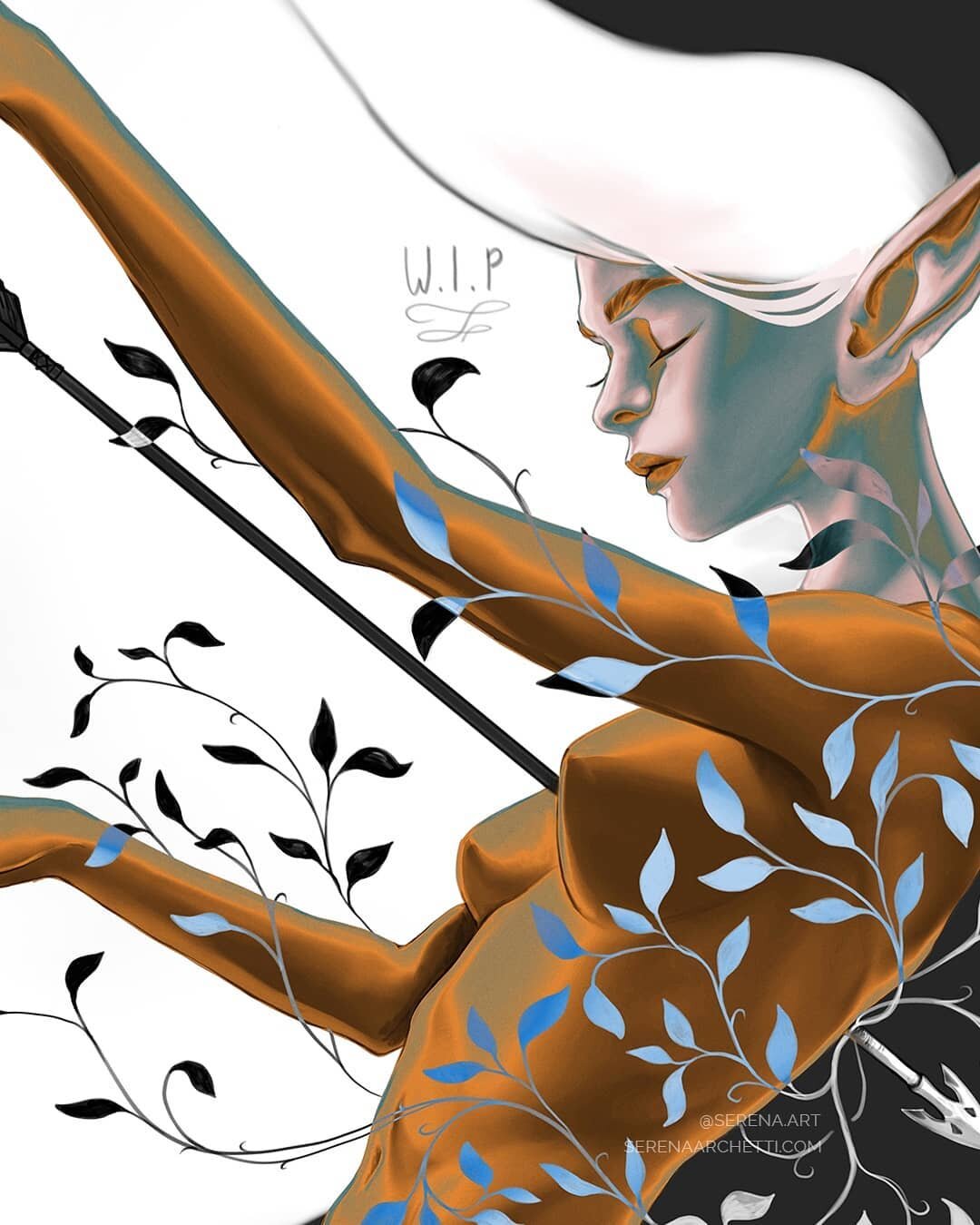 Can something good come from a painful experience?⁠
⁠
Work in progress update of a digital painting I have been working on in the past few days, it is a bit dark and raw but I hope you like it so far. 🌱 ⁠
⁠
App used: Procreate ⁠
⁠
#workinprogress #w